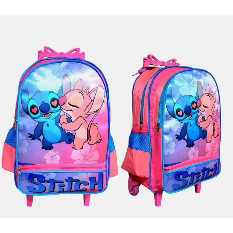 Mochila com rodinha Escolar Infantil Grande/ De Costa Lilo & Stitch Menina casal TOP em Oferta na Shopee