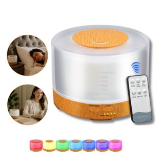 Difusor Led Aromatizador Ambientes Ultrassônico Para Óleos e Essências Branco Amadeirado 110v/220v em Oferta na Shopee