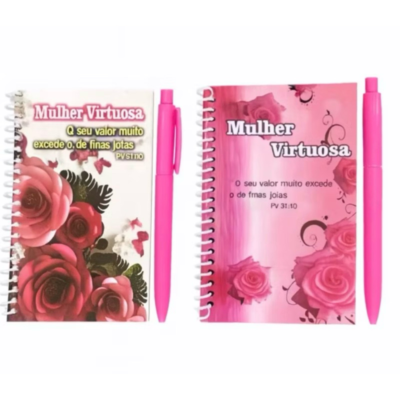 20 kit caderneta mulher virtuosa + caneta em Oferta na Shopee