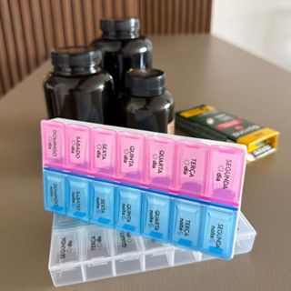 Organizador de Comprimidos semanal (dia/noite) em Oferta na Shopee