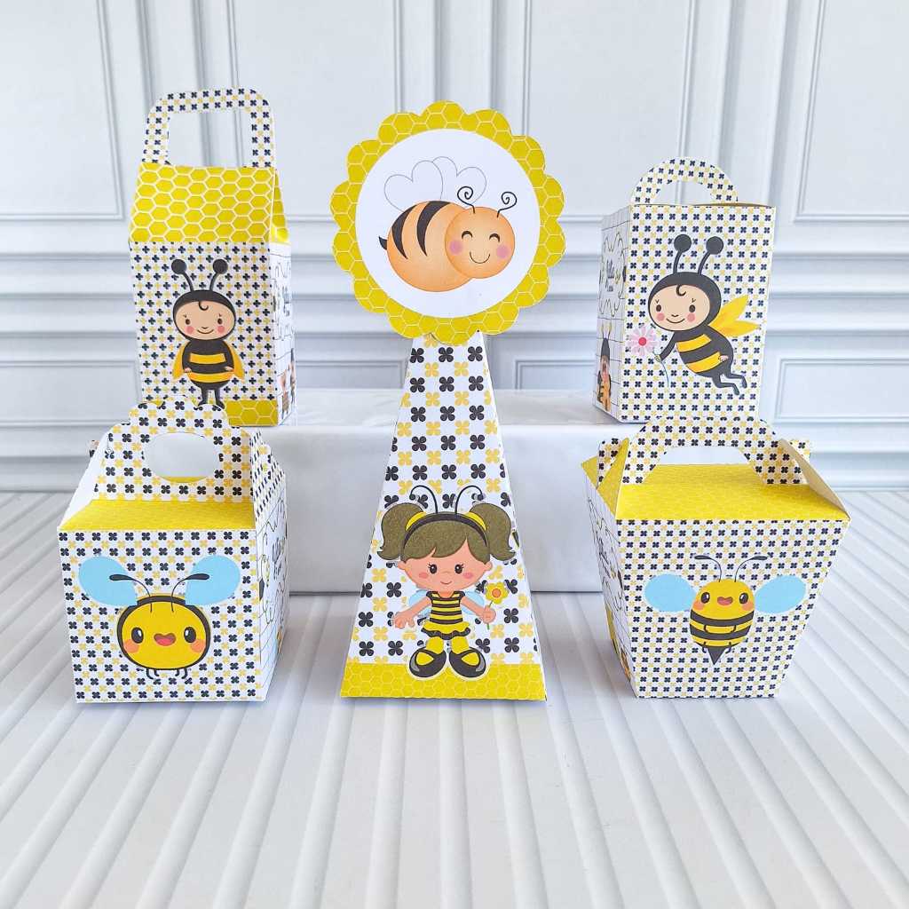 Personalizados Abelhinha - PEGUE E MONTE - kit festa - lembrancinhas - aniversário - caixinhas
