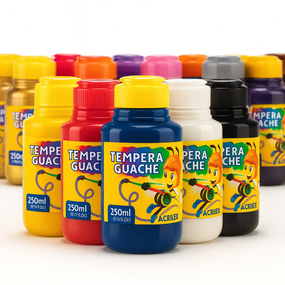 Tintas Guache Cores 250ml Acrilex Potes Sortida 24 Potão Cor Sortidas em Oferta na Shopee