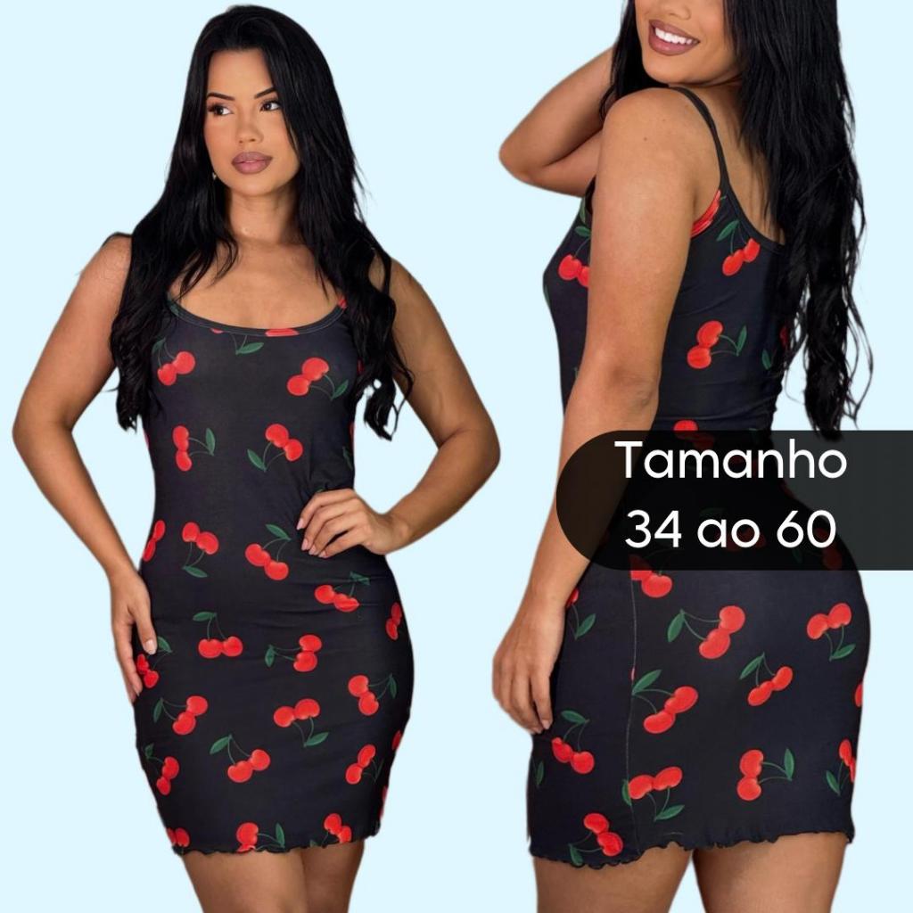 Camisola Feminina de Alcinha Plus Size Estampado Suede Malha PREMIUM em Oferta na Shopee