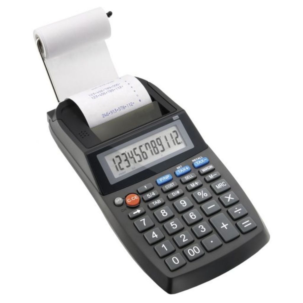 Calculadora de Mesa Impressora com Bobina Compacta 12 Dígitos Escritório Elgin Original Escritório e Comércio
