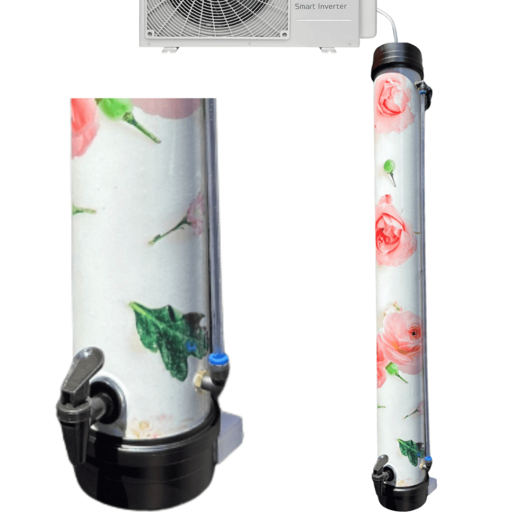 Dreno Coletor de Água para Ar Condicionado 8L Flores Rosa. 97 cm.