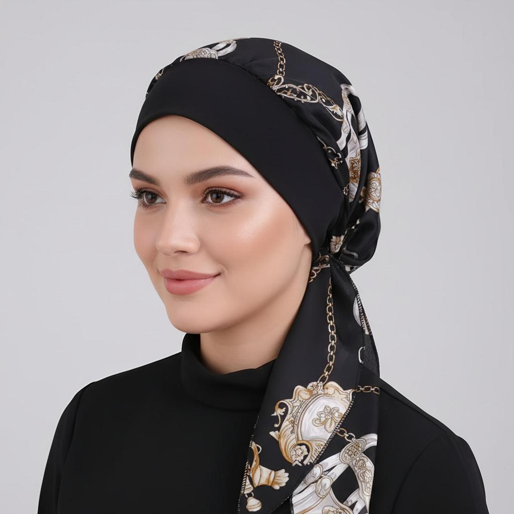 Turbante Feminino Fechado Comprido Faixa Touca Turbante