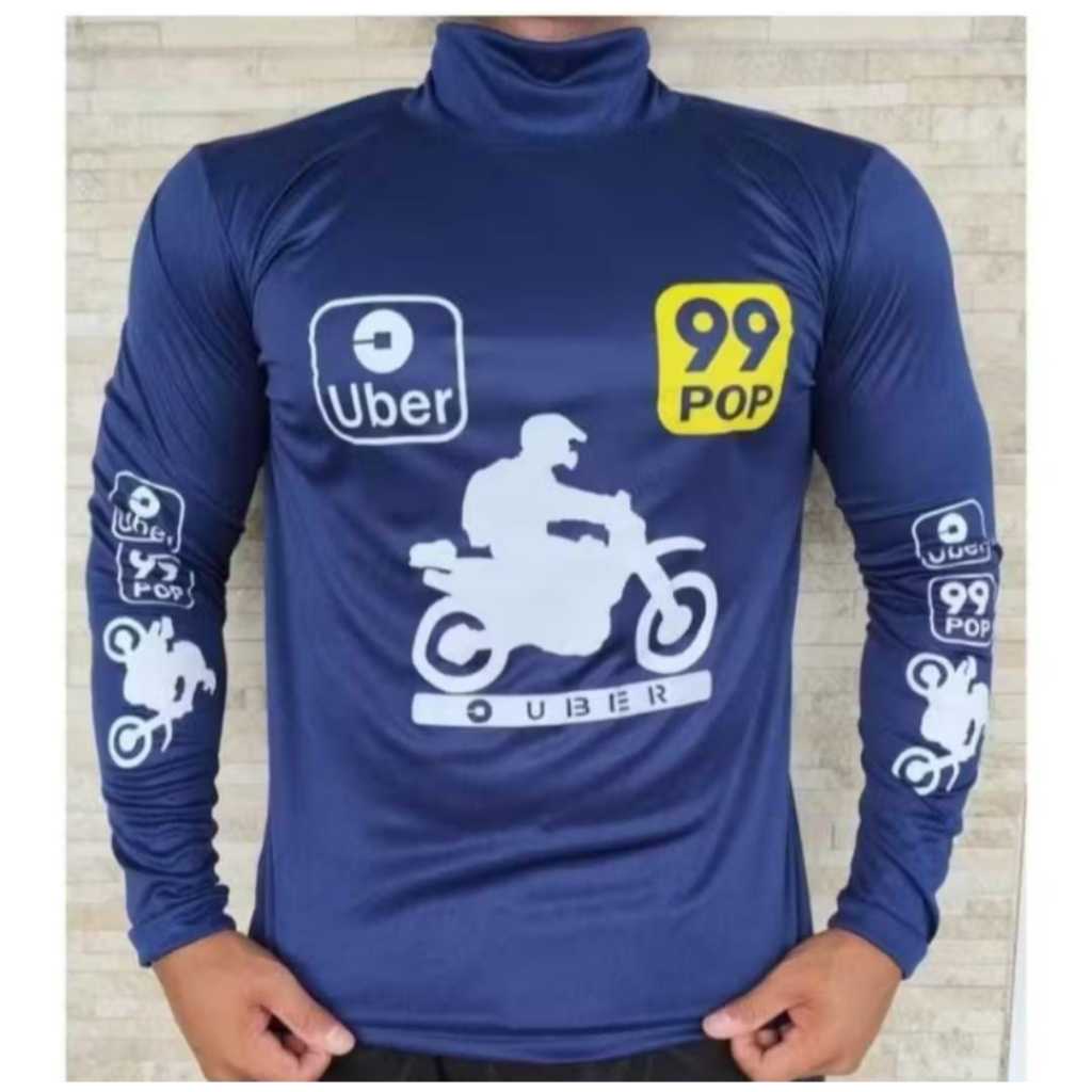 Blusa/Camisa Uber / 99 Pop Motoqueiro Aplicativo (possuí faixa refletiva)