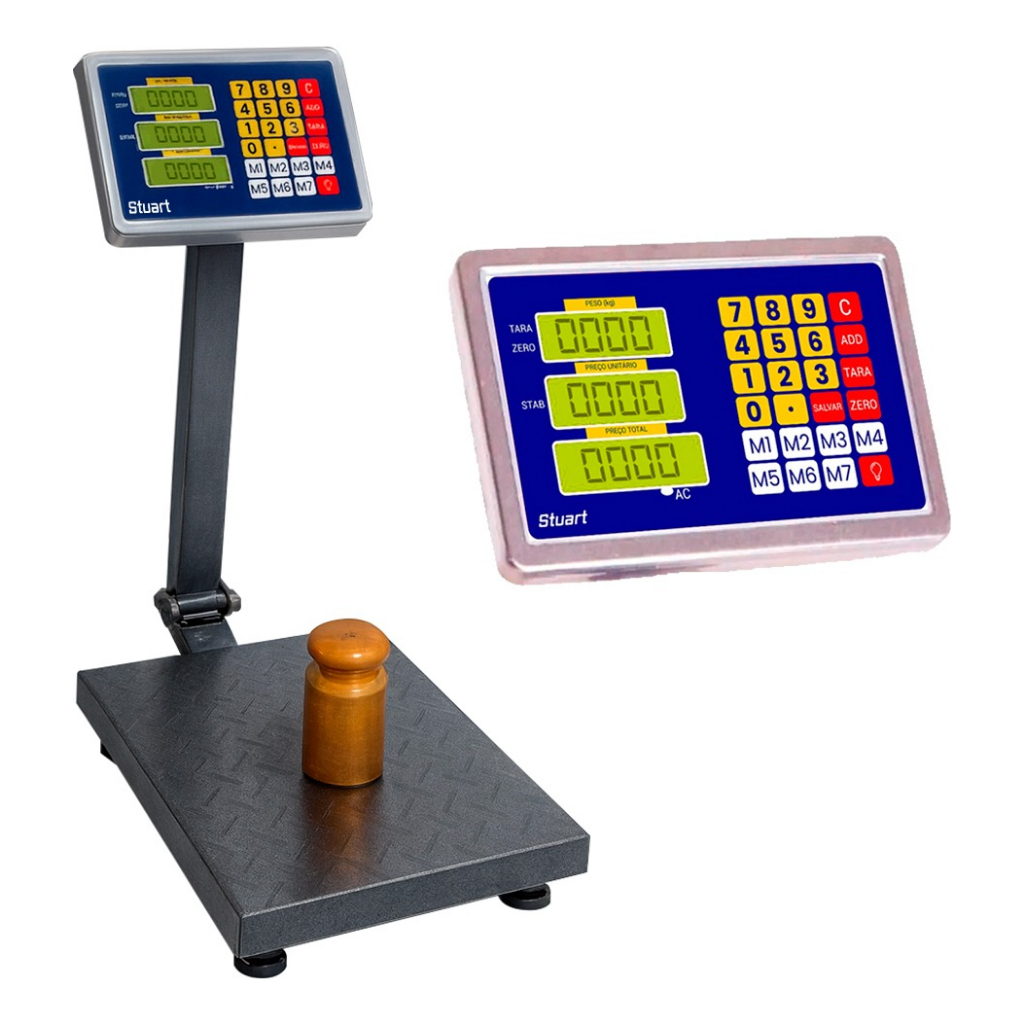 Balança De Plataforma Digital 200Kg Antiderrapante Resistente Bivolt 127/220V C/ Bateria - Stuart em Oferta na Shopee