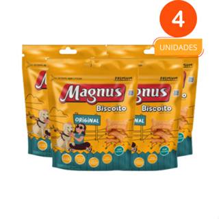 Kit 4 Unidades Petisco para Cães Magnus Original Biscoito 4x1Kg em Oferta na Shopee