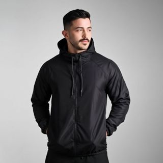 Jaqueta Corta Vento Maculina Lisa Tactel Leve Com Bolso Capuz E Zíper Academia E Corrida em Oferta na Shopee