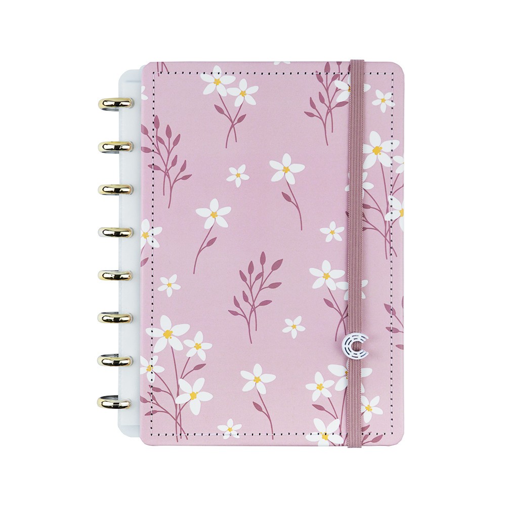 CADERNO INTELIGENTE Pink Blossom By Sof A5 Caderno Inteligente de Florzinha  Caderno de Disco Caderno Rosa