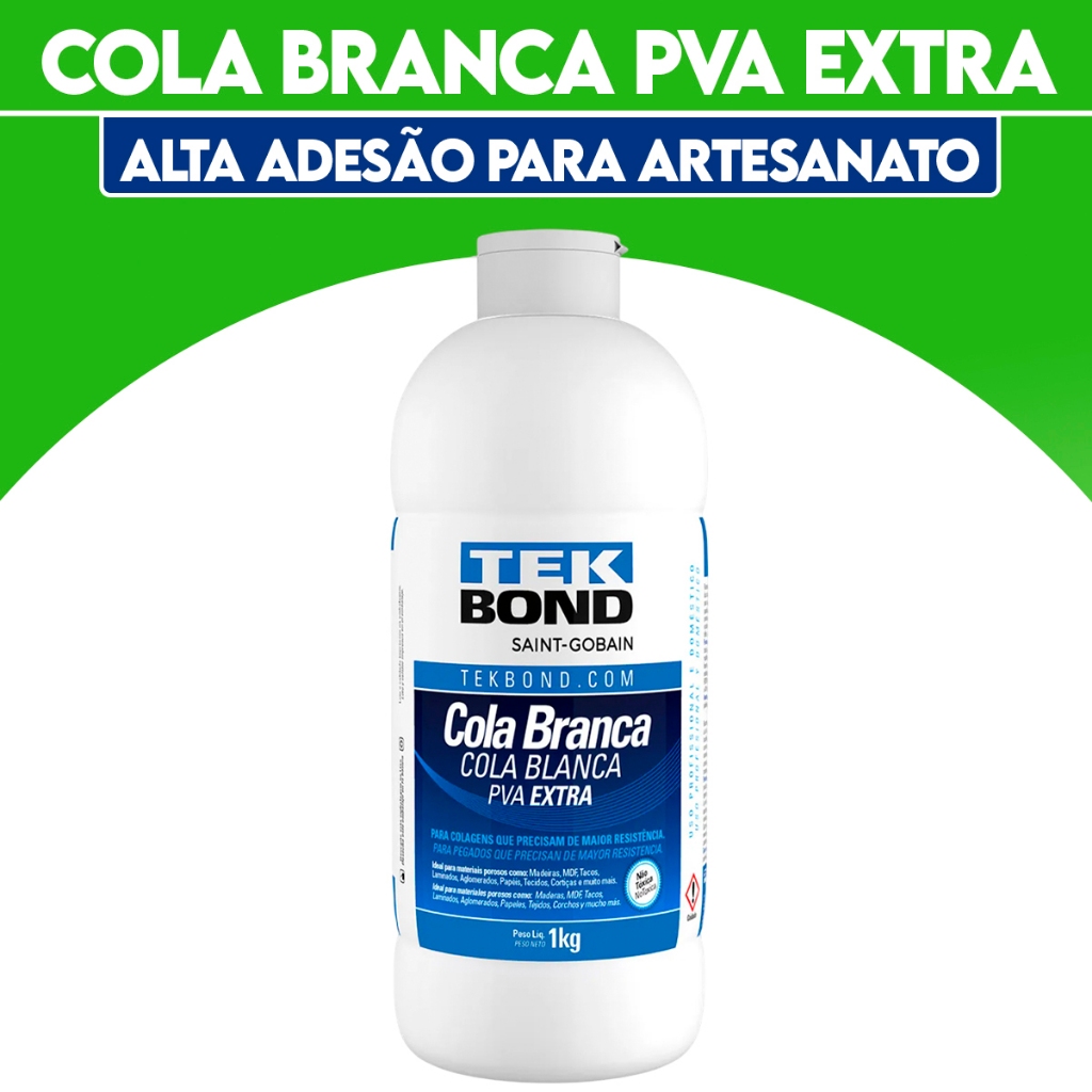 Cola de alta resistencia branca pva extra 1Kg