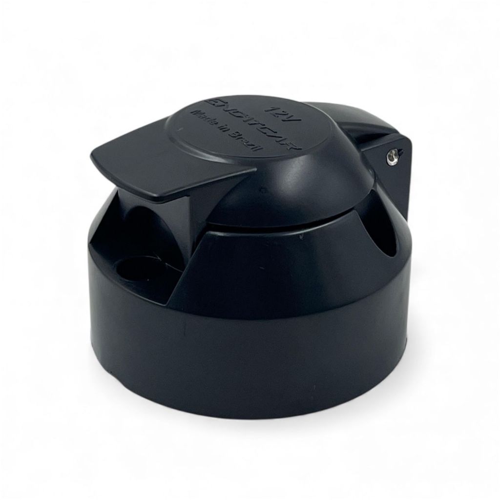 TOMADA FÊMEA ENGATE PRETA REBOQUE CARRO CARRETINHA 6 POLOS em Oferta na Shopee