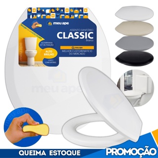 Assento Sanitário Almofadado Tampa Vaso Classic Oval Universal Redondo Deca Celite Icasa Incepa em Oferta na Shopee