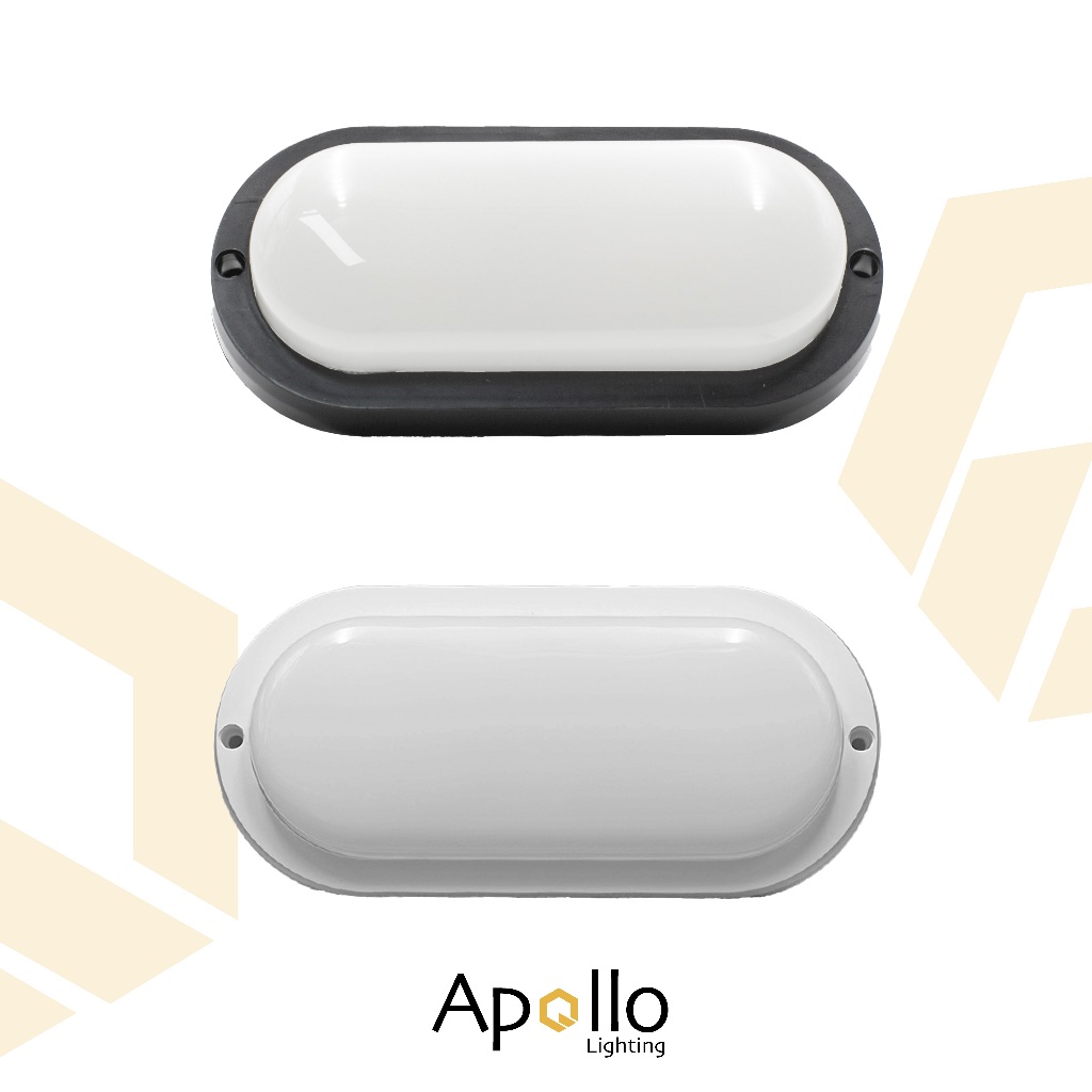 Kit 2, 4, 6 e 8 Luminária Tartaruga Led Oval  8W Apollo Preto ou Branco Amarelo 3000K Branco 6500K
