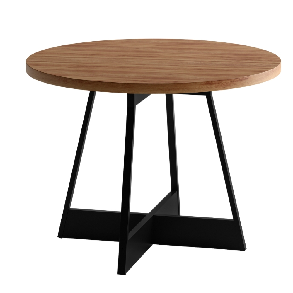 Mesa de Jantar Redonda Átria 1594 Carraro Nogal/Preto em Oferta na Shopee