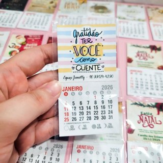 Kit de Mini Calendário Natal Ano Novo Imã de Geladeira Personalizados 2026 - Mimos e Brindes em Oferta na Shopee