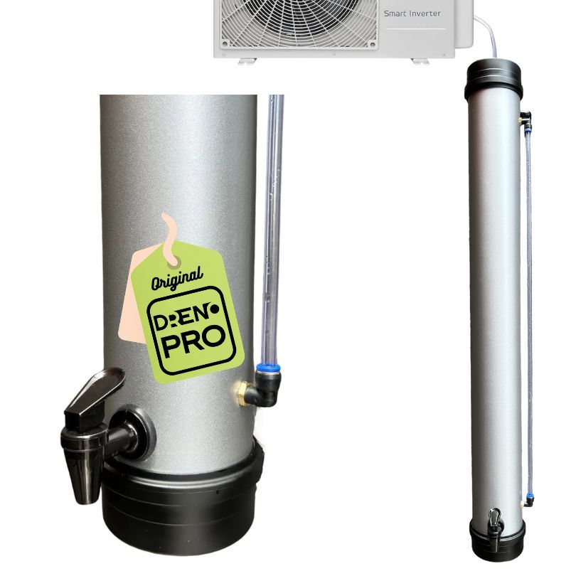 Dreno Coletor de Água Ar Condicionado - 8L -  Cor Prata - 97 cm.
