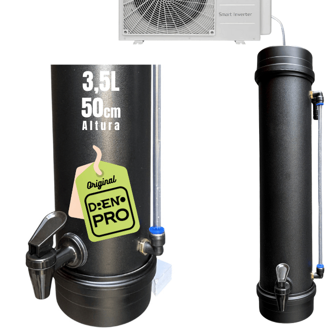 Dreno Coletor de Água para Ar Condicionado - 3L e meio - Cor Preto - 50cm.