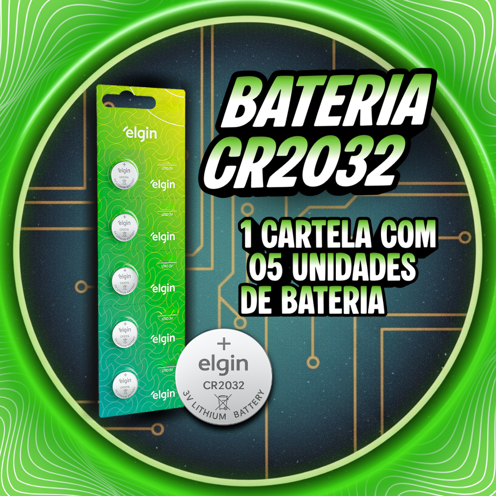 Elgin CR2032 3V 1 Cartela com 5 Unidades em Oferta na Shopee