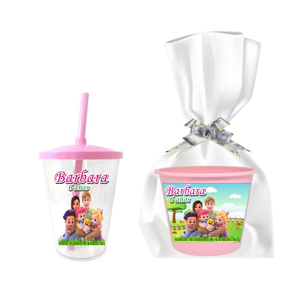 15 Baldes De Pipoca C/ Embalagem + 15 Copos Twister Shake Caldereta Kit Festa Personalizado Bebe Finn (Qualquer Tema)