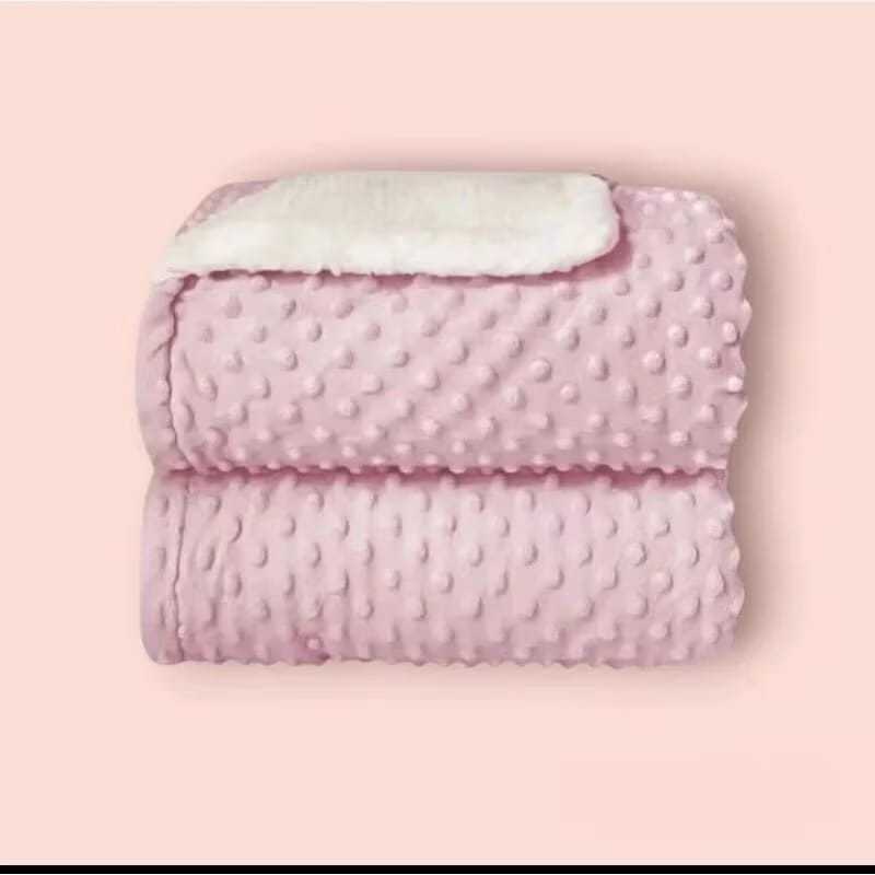 Cobertor Luxo Infantil Dupla Face Soft Bolha Com Sherpa 1,50 x 1,00 Metro