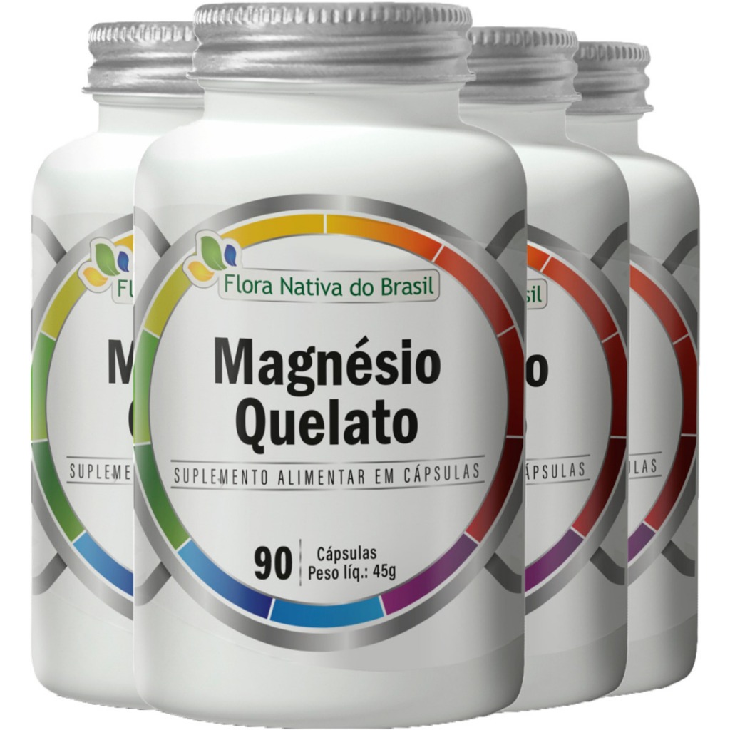 Magnésio Quelato 90 Cápsulas - Flora Nativa	 em Oferta na Shopee