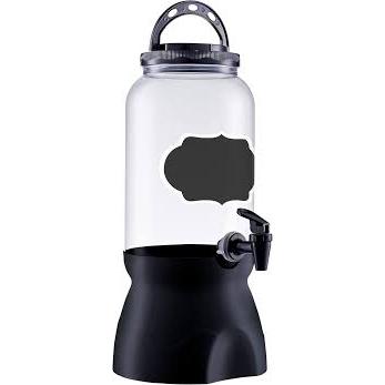 SUQUEIRA / DISPENSER MULTIUSO PRETO COM SUPORTE 3600 ML / 3,6 L COM LOUSA E TORNEIRA