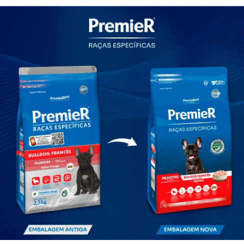 Ração Premier Raças Específicas Bulldog Francês Filhotes Frango 1 kg