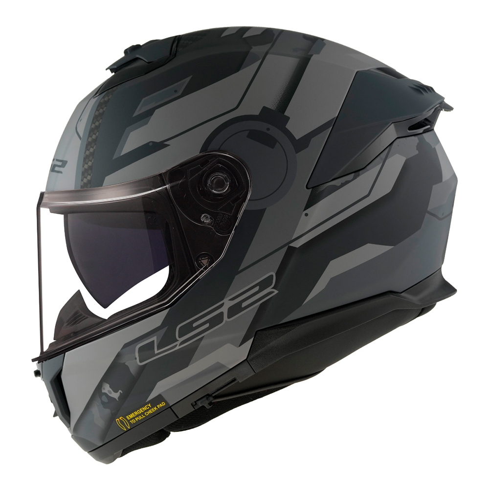 Capacete Ls2 FF808 Stream II Shadow Matte Titanium Grey