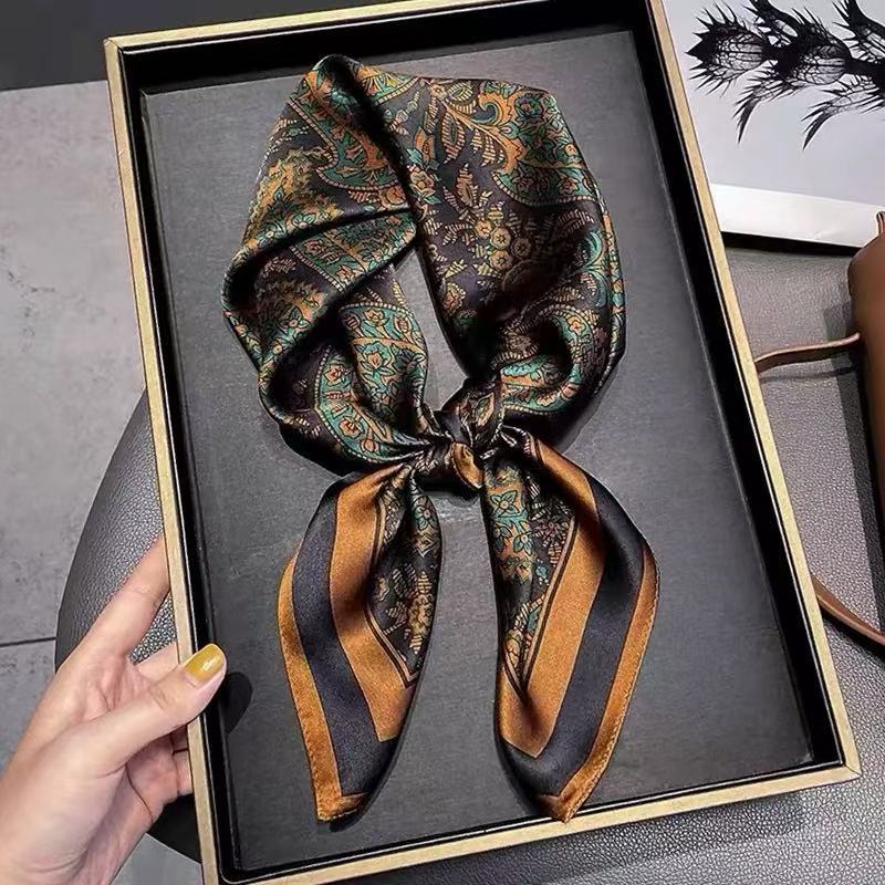 Lenço 70X70 Fino de Seda caju Simulação Cetim Protetor Solar à Prova de Vento em Oferta na Shopee