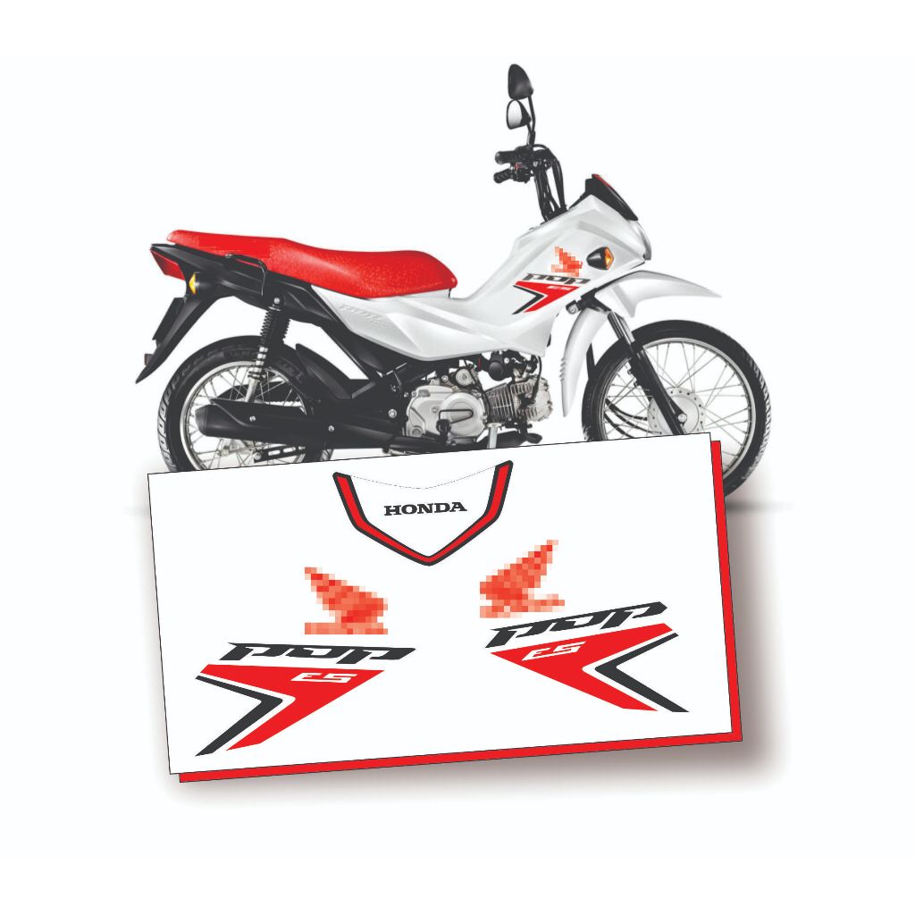 Kit Adesivos Faixas Pop 110i Design 2025 2026 Lançamento Novas Cores em Oferta na Shopee