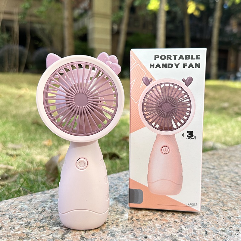 mini Ventilador Gatinho Elétrico Recarregável Portátil Mão USB De Carregamento em Oferta na Shopee