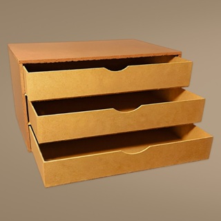 Organizador Gaveteiro MDF 3 Gavetas A4 com Suporte de Monitor Preto Office em Oferta na Shopee