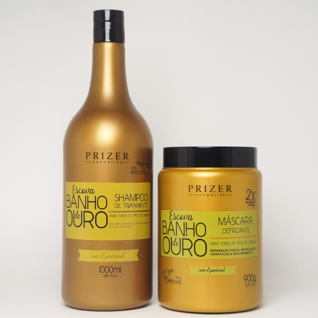 Pré Escova Banho de Ouro com D"Pantenol Profissional Prizer