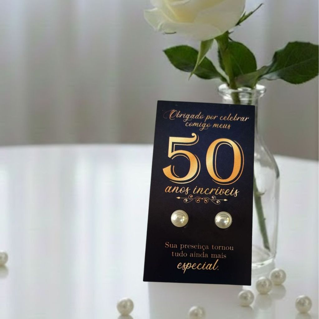 Kit Tags 9x5 + Brincos 6mm para Lembrancinhas de Aniversário Especial em Oferta na Shopee