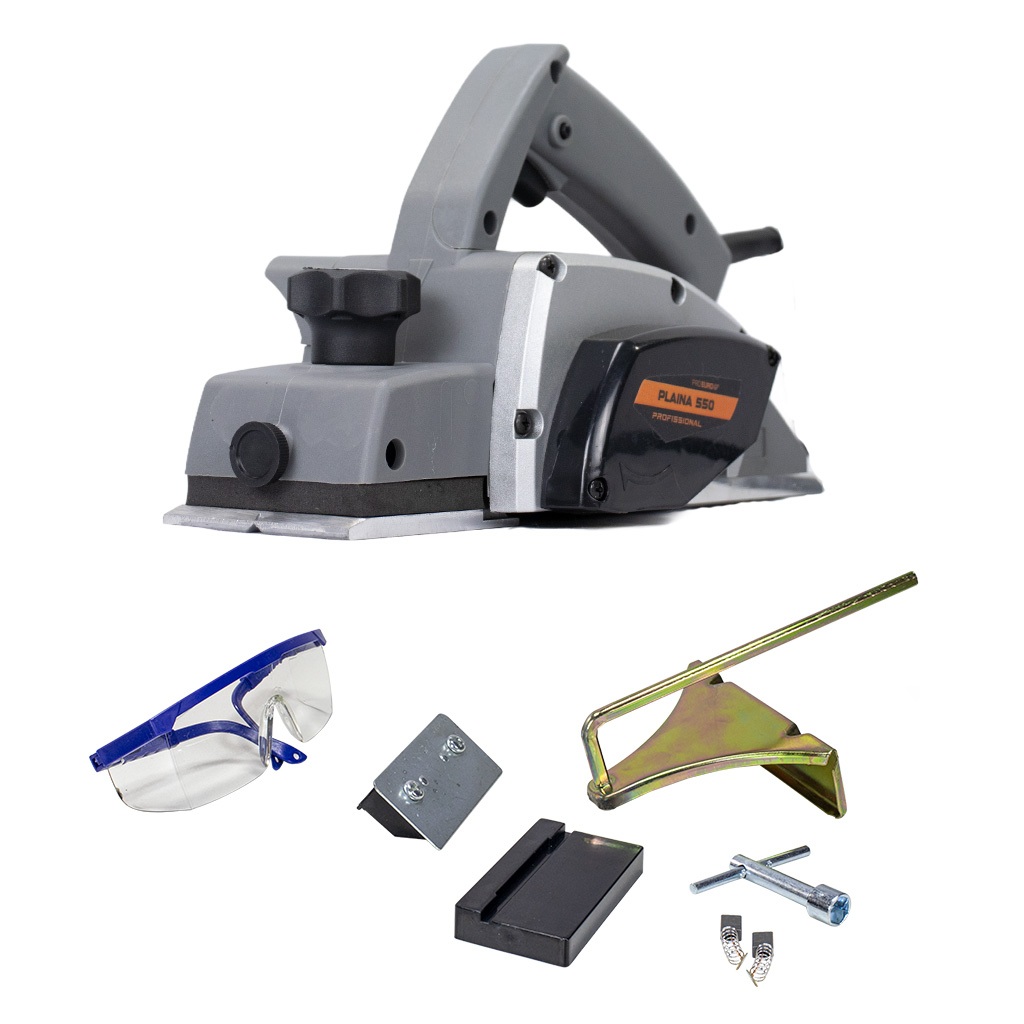 Plaina Elétrica Profissional 550W 82mm Pró Euro 15000 RPM 127V / 220V em Oferta na Shopee