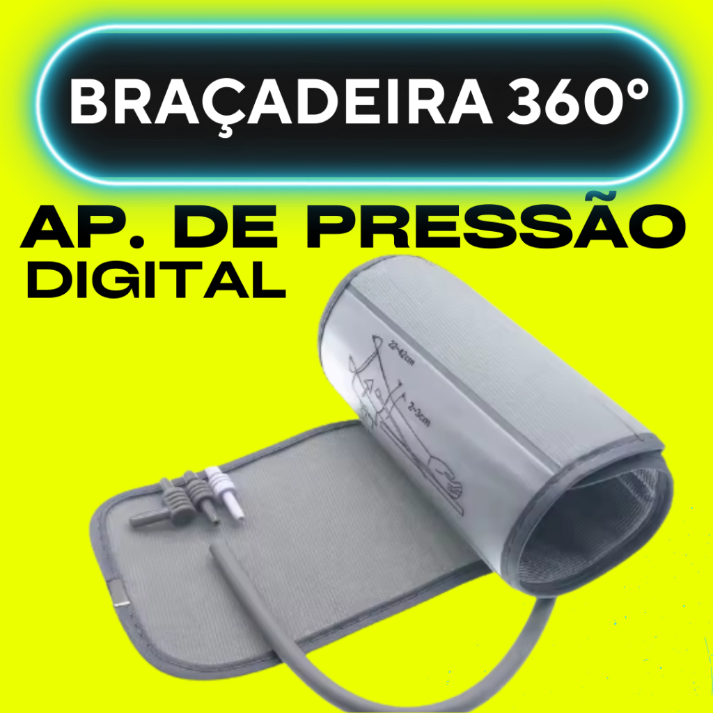 Manguito 360º para Aparelho de Pressão Digital  -Braçadeira 360º para Ap. Pressão Digital
