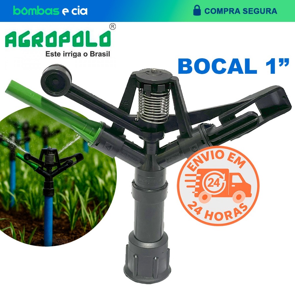 Aspersor Agrícola Agropolo Ny30er 5,0 X 4,6mm Verde 1 Polegada