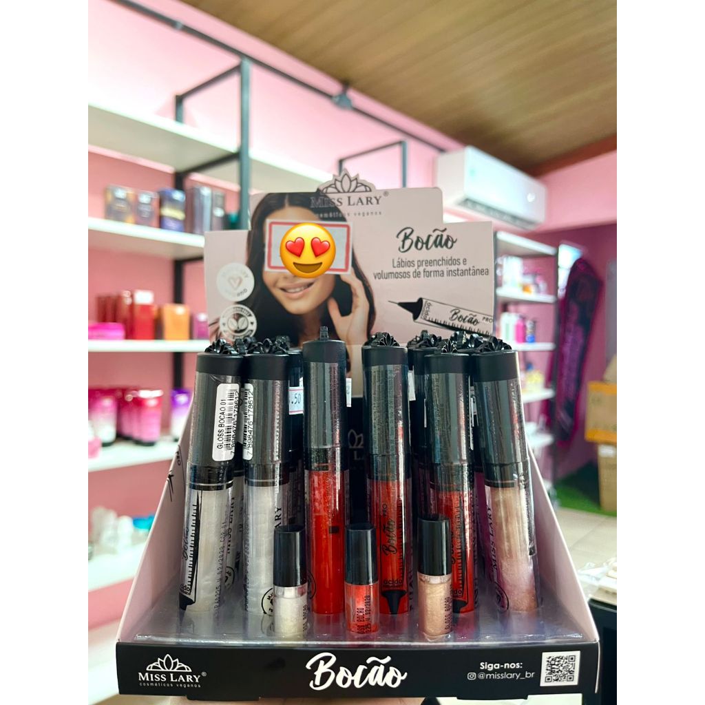 Gloss Labial Efeito Volumão Bocão Ácido Hialurônico - Miss Lary