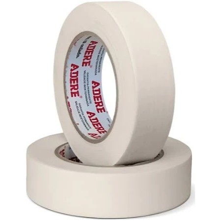 Kit 02 Fitas Crepe Adere 50m Larga Uso Geral Pintura Obras Cor creme Liso em Oferta na Shopee