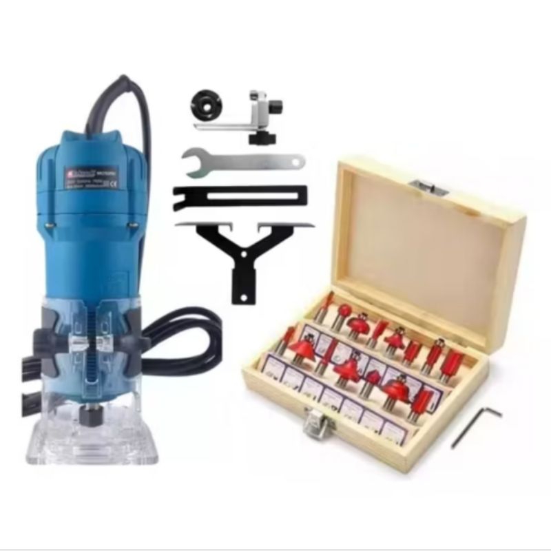 Tupia 110V ou 220V + Jogo de Fresas 6mm - Ferramenta Ideal para Acabamentos