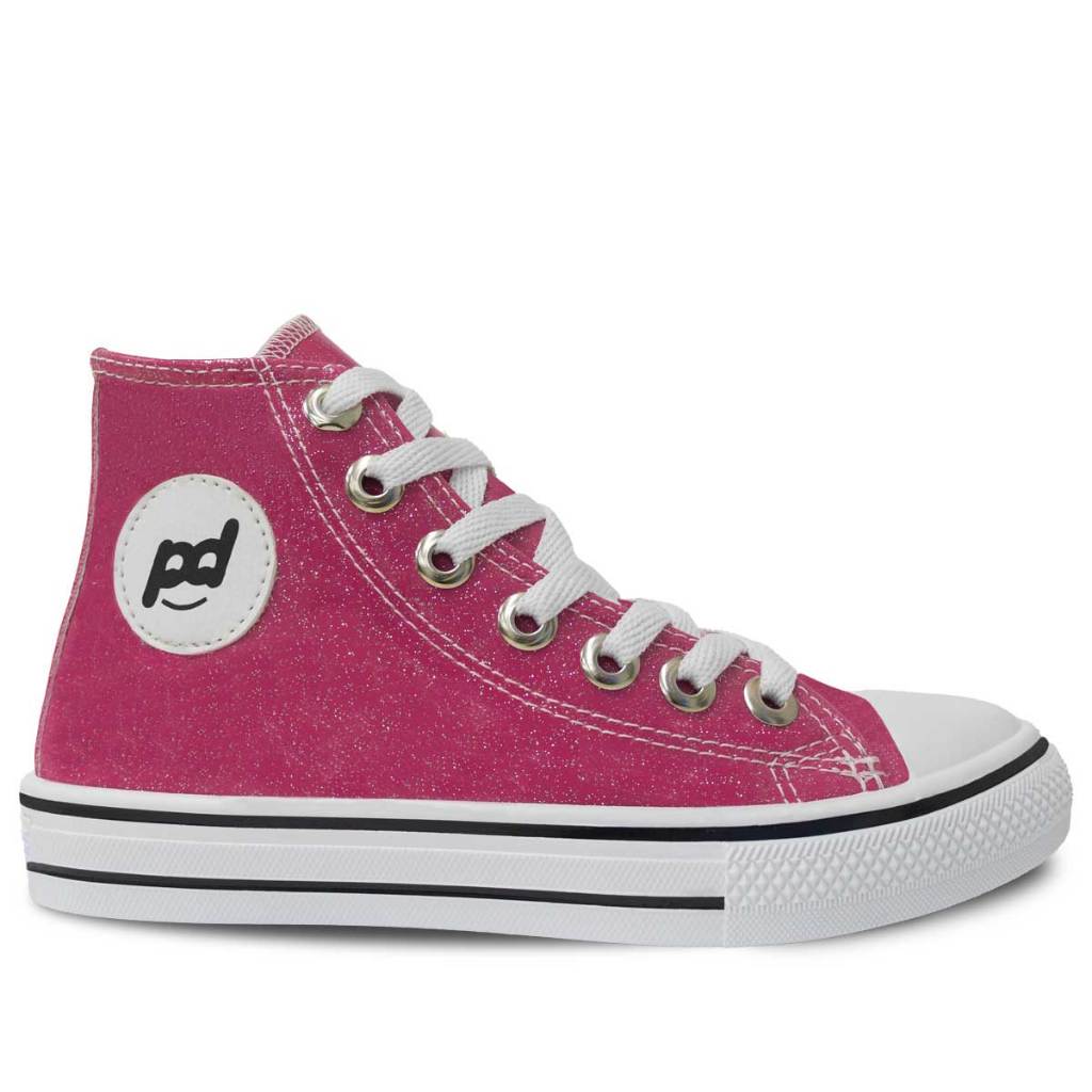 Tênis Infantil Menina Cano Alto Moda Fashion Casual Confortável Estiloso 11.138J