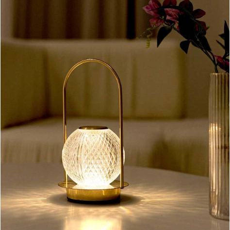Luminária Abajur de mesa Com 3 cores LED Regulável Recarregável Decoração Xtrad SH-043