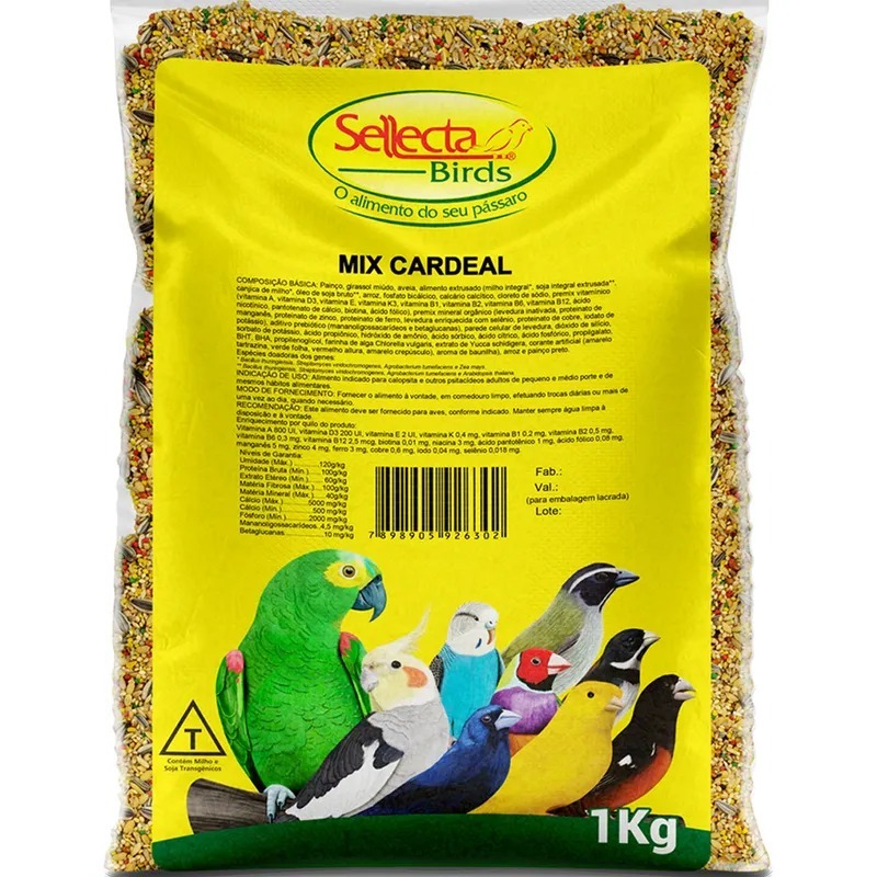 Mix Cardeal Sellecta 1 kg - Mistura para Cardeal sellecta