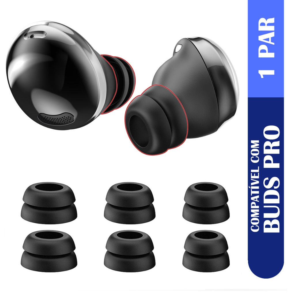 Borrachinha Dupla Antiqueda Compatível Galaxy Buds Pro Ponta de Silicone