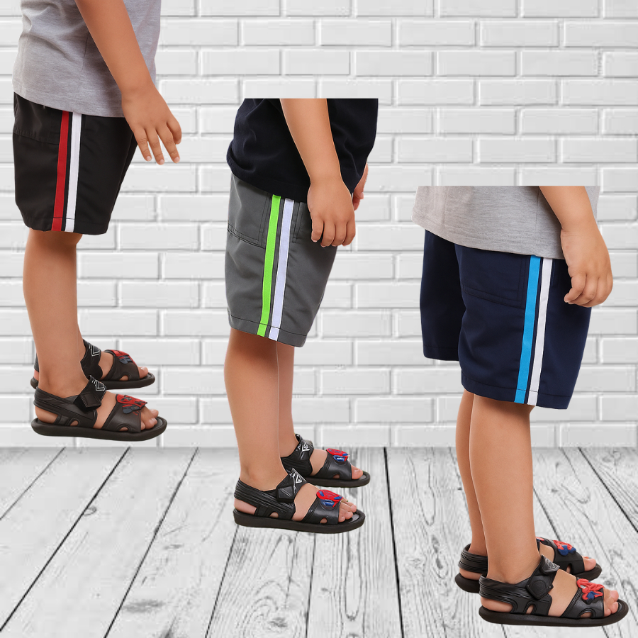 Kit 3 Bermuda Infantil Tactel OX SILVER Bolsos Frente e Costa