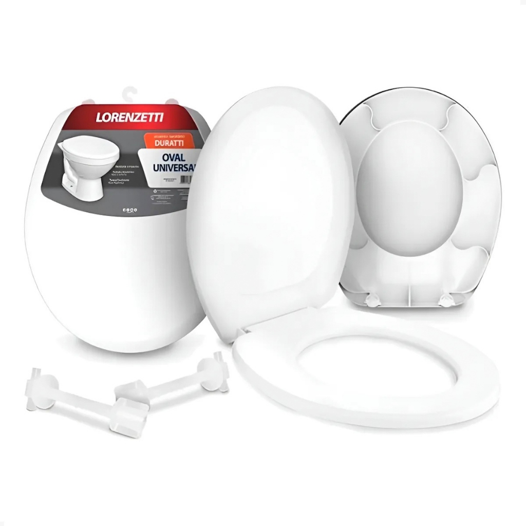 Assento Sanitário Lorenzetti Duratti Oval Universal Branco Tampa de Vaso