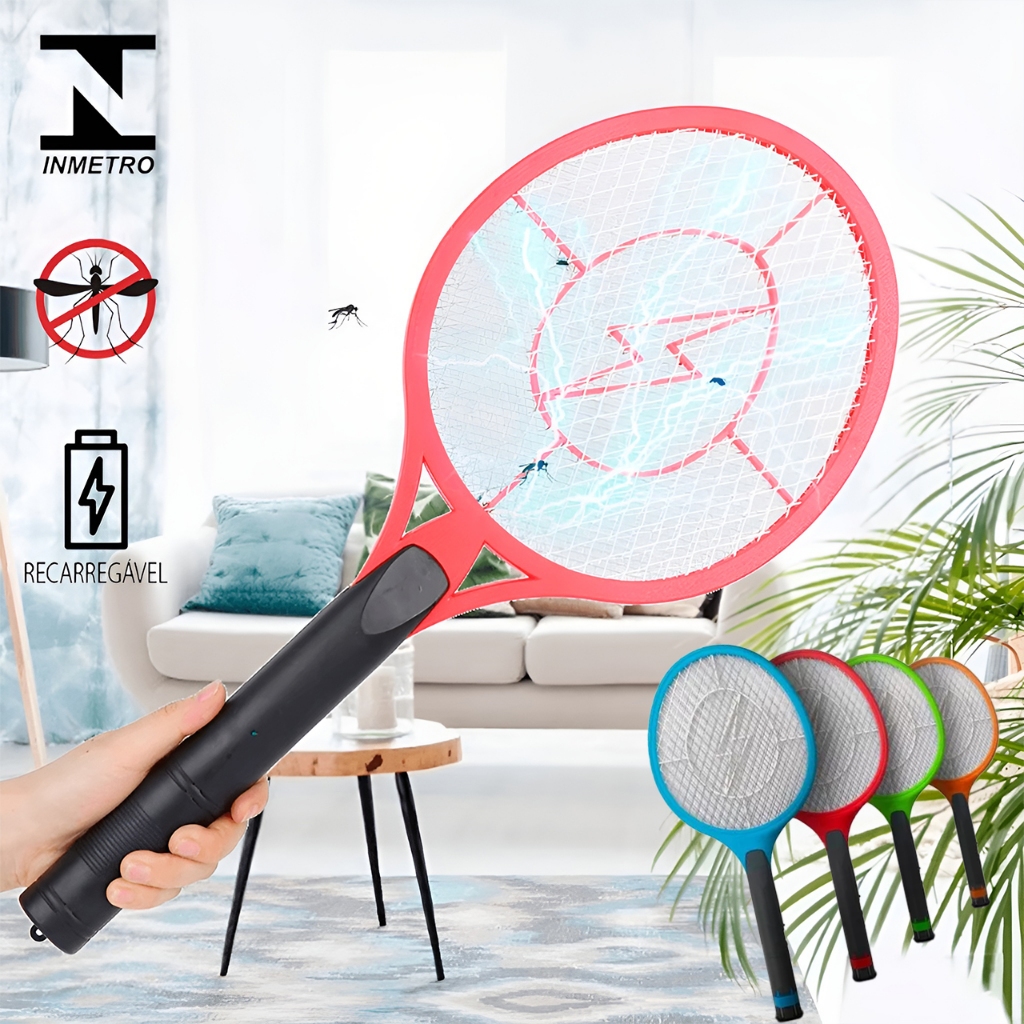 Raquetes Elétricas Mata Mosquito Inseto 4000v Potencia 110V~220V Bivolt Recarregável Promoção em Oferta na Shopee
