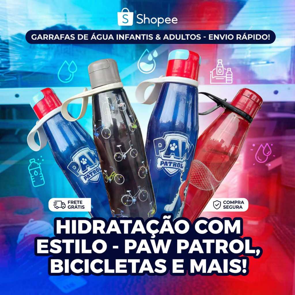 Garrafa de Água Fitness 530ml Plasútil Abre Fácil – Ideal para Academia, Caminhada e Dia a Dia